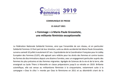 15 juillet : « Femmage » à Marie-Paule Grossetête, une militante féministe exceptionnelle