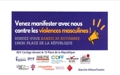 18 novembre : Appel du cortège abolitionniste à la marche contre les violences faites aux femmes à Paris le samedi 20 novembre