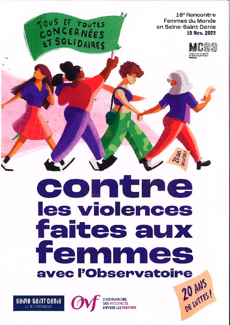 10 novembre 2022 : 18ème rencontre Femmes du Monde en Seine-Saint-Denis. 20 ans de luttes.