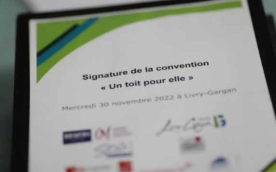 30 novembre 2022 : Mairie de Livry-Gargan, bilan d’une année de partenariat, signature de la convention « Un toit pour elle » et création du premier observatoire communal des violences faites aux femmes